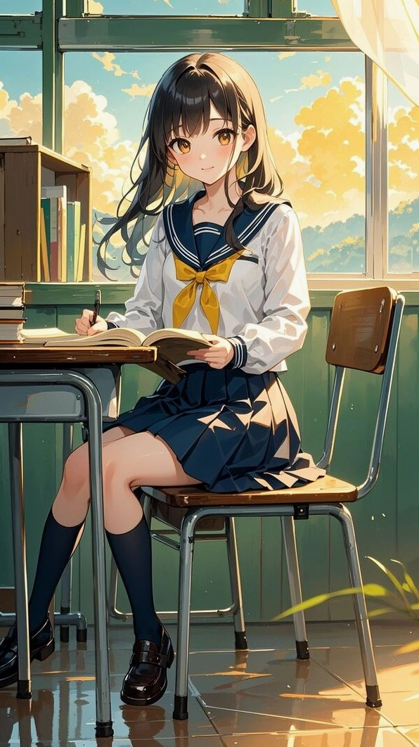 Hình ảnh anime nữ học sinh cute 37