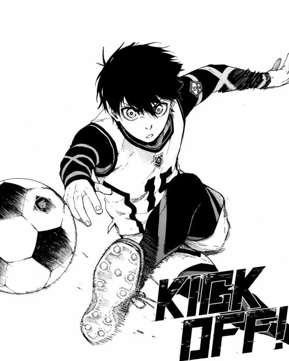 Hình ảnh blue lock anime cầu thủ đầy quyết tâm