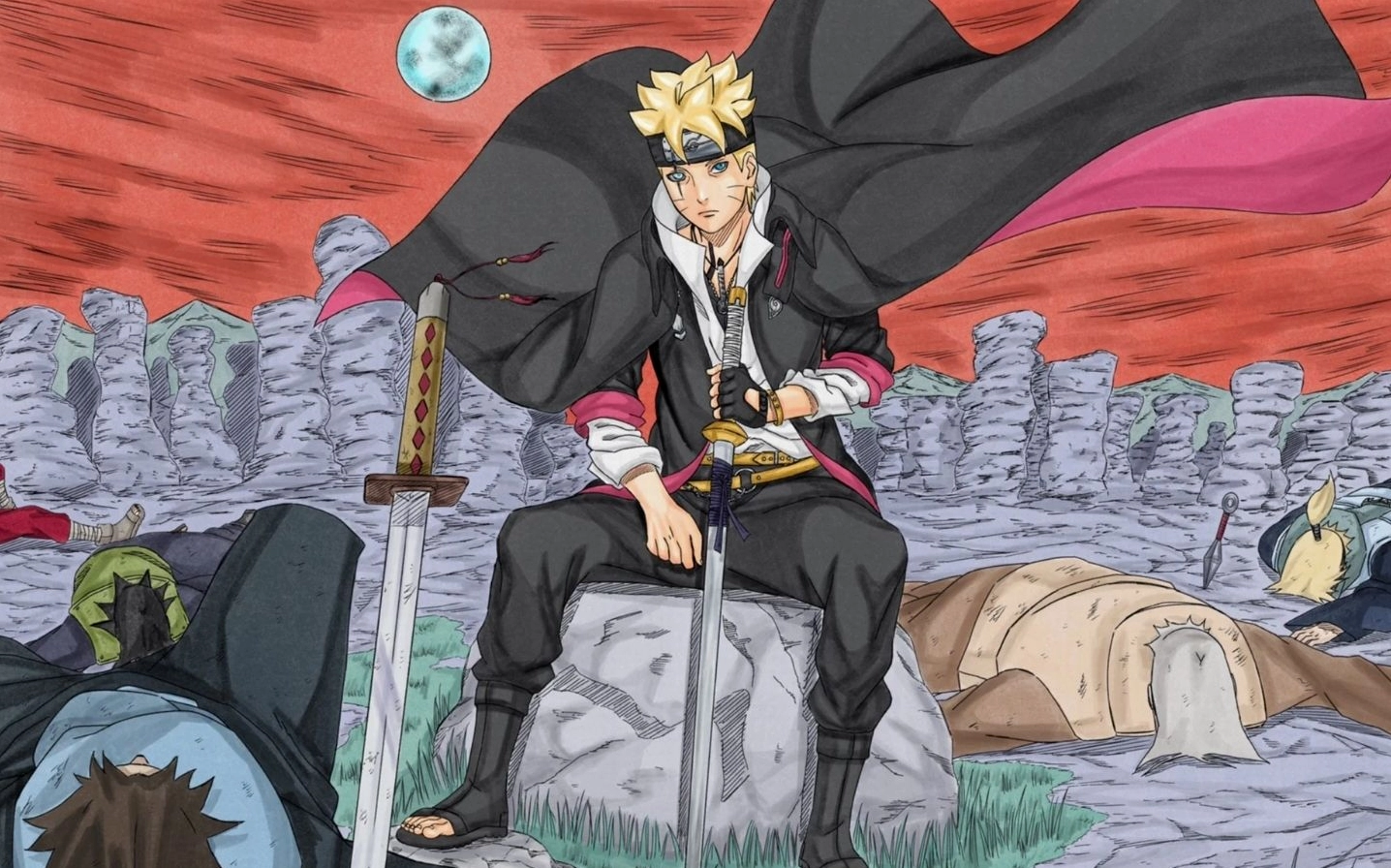 Hình ảnh boruto lạnh lùng tiêu diệt các kẻ săn đuổi