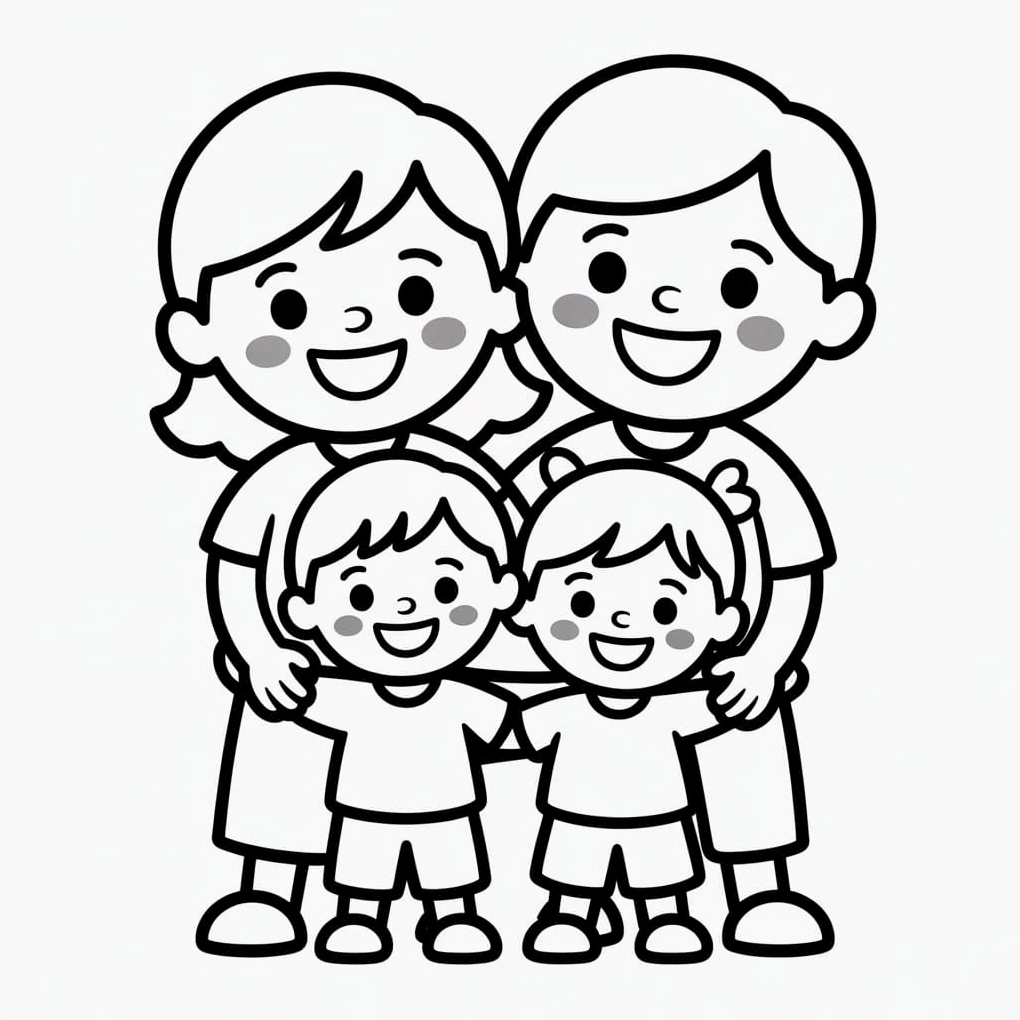 Hình ảnh cả gia đình cười tươi rạng rỡ