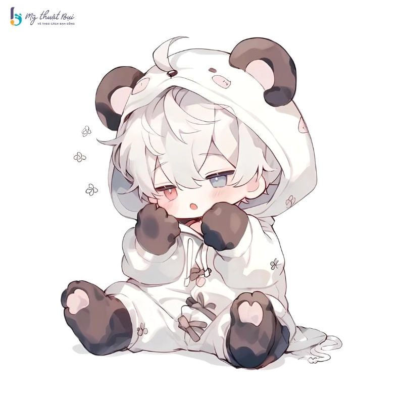 Hình ảnh chibi nam cute cười mỉm