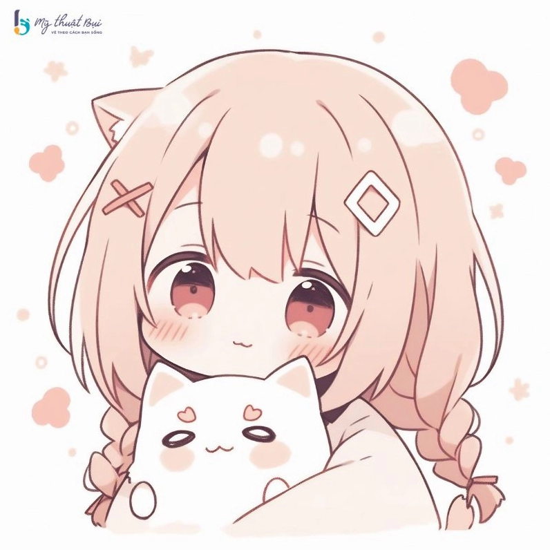 Hình ảnh chibi nữ cute đội mũ tai thỏ