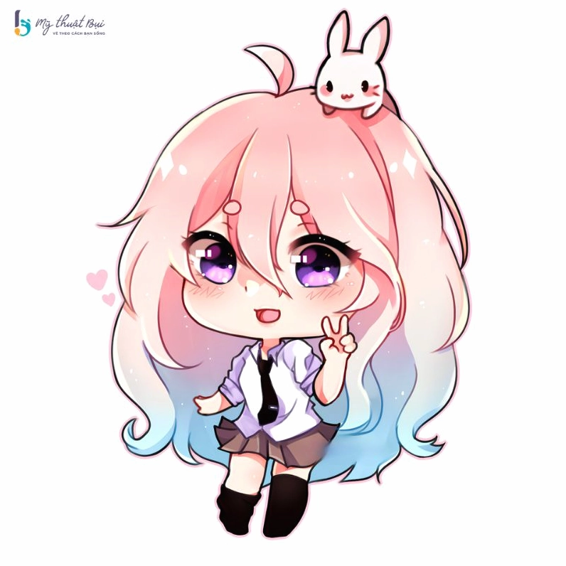 Hình ảnh chibi nữ cute mặc váy dễ thương