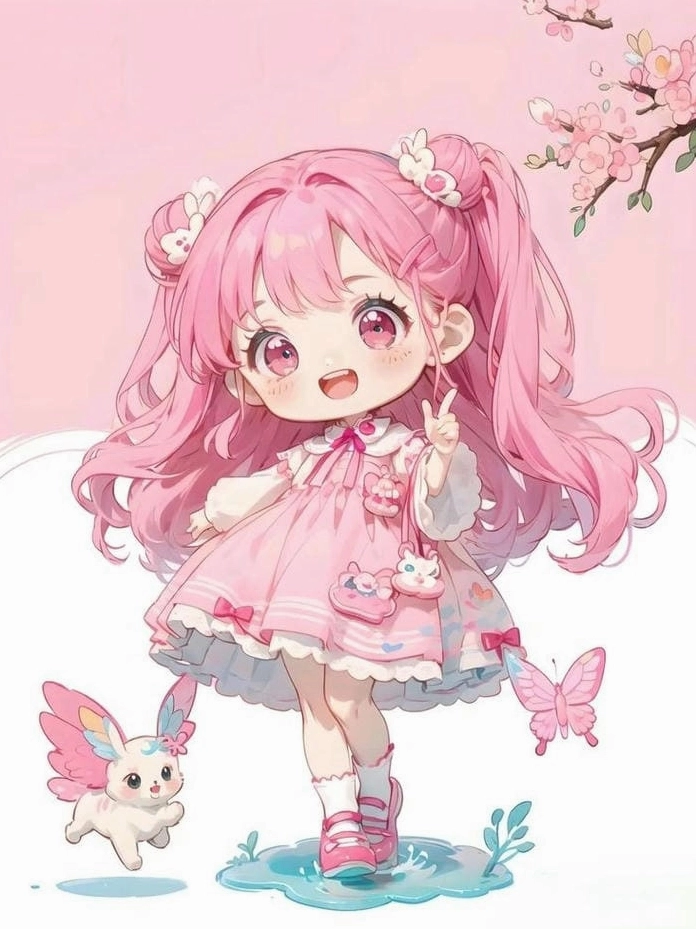 Hình ảnh chibi nữ cute ngầu với phong cách cá tính độc đáo