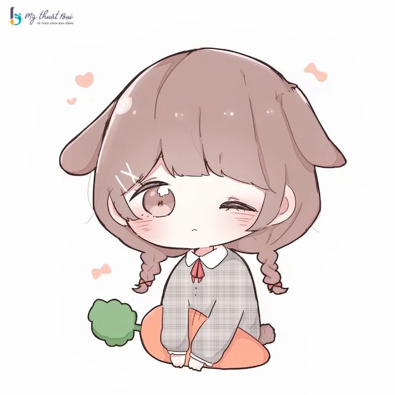 Hình ảnh chibi nữ cute với đôi mắt to tròn