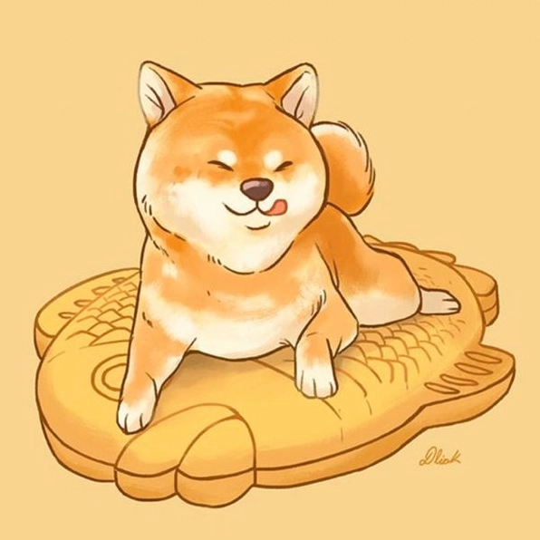 Hình ảnh chó Shiba cười tươi tắn trong anime
