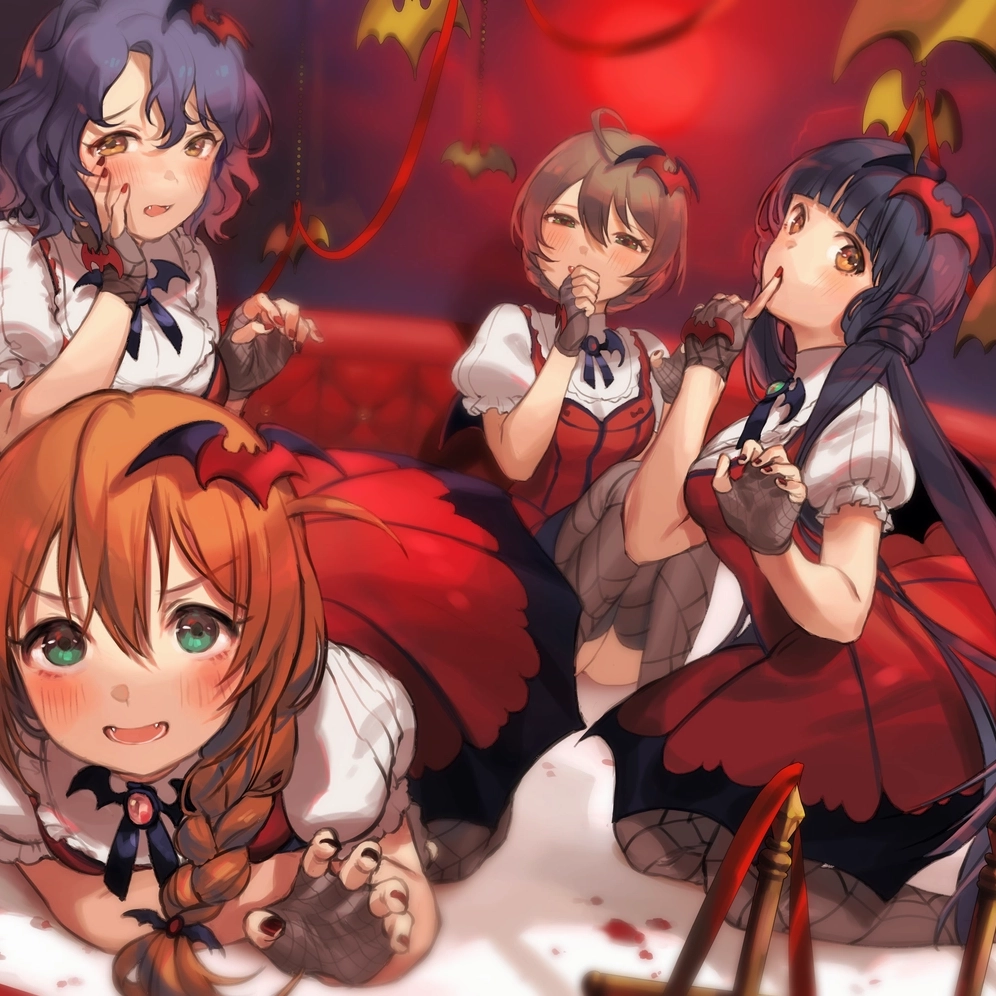 Hình ảnh cô gái anime hóa thân thành vampire