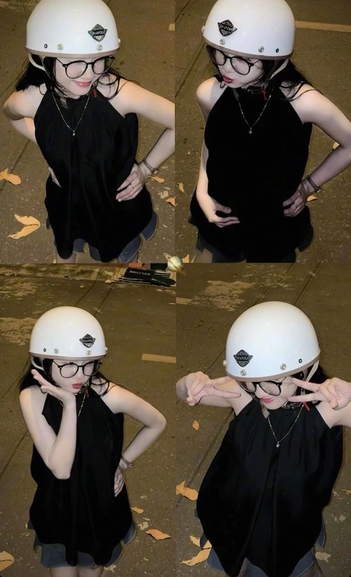 Hình ảnh cô gái trẻ với phong cách hiện đại và sự rạng rỡ tự nhiên