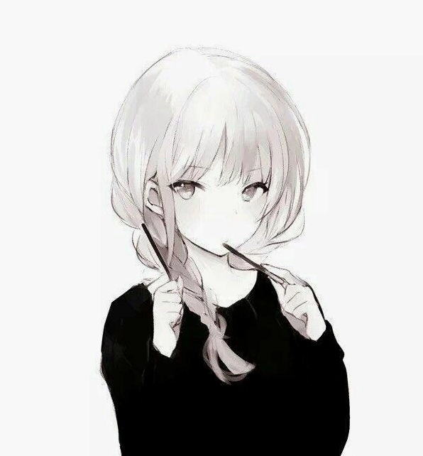 Hình ảnh cô gái trong anime làm avatar đôi dễ thương