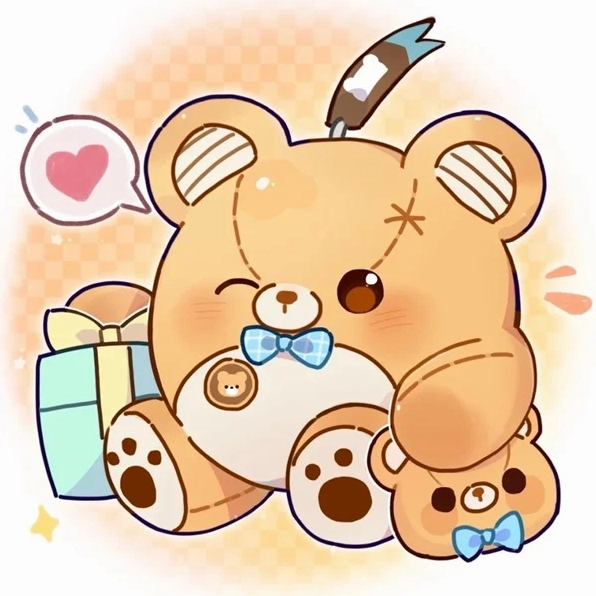 Hình ảnh gấu chibi đáng yêu với ánh mắt long lanh như biết nói