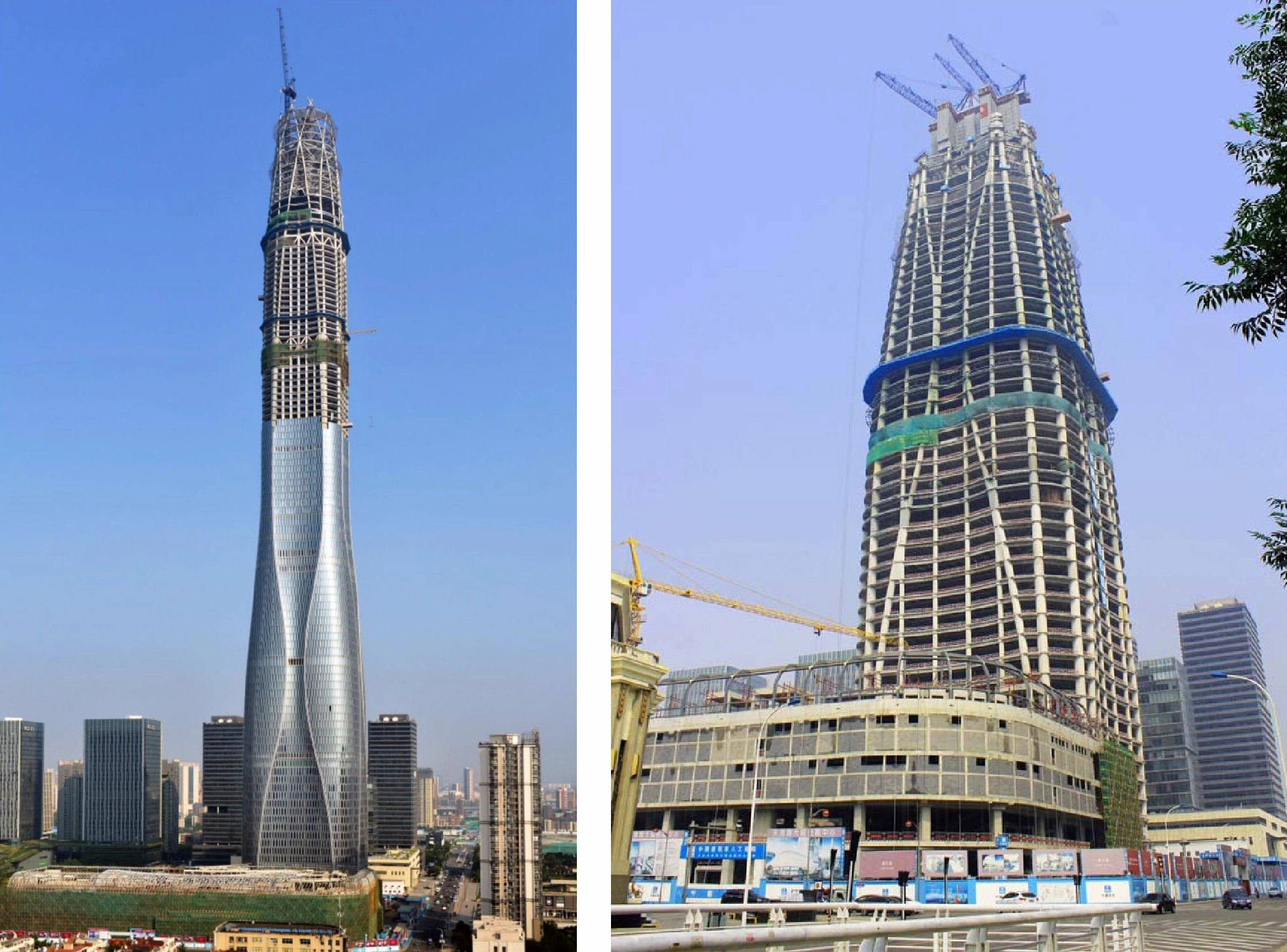 Hình ảnh ghi lại quá trình thi công xây dựng đầy gian nan của Tianjin CTF Finance Centre