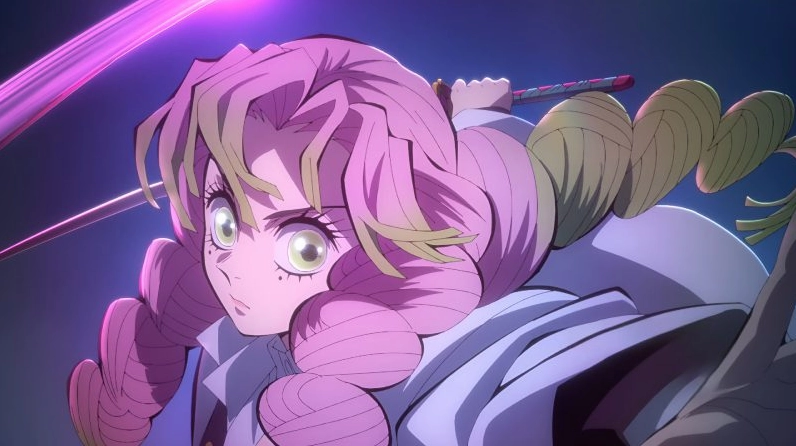 Hình ảnh mitsuri anime rạng rỡ trong trang phục Sát Quỷ Đội