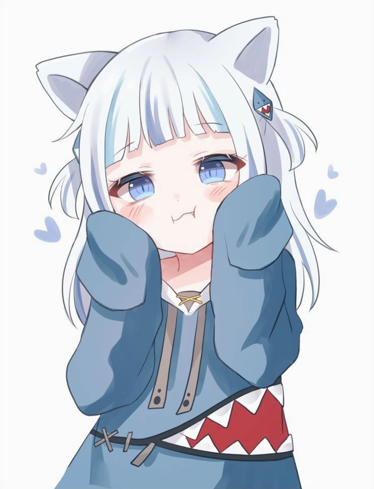 Hình ảnh một chú cá mập ngộ nghĩnh được vẽ với phong cách đơn giản