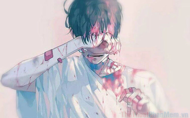 Hình ảnh nam anime buồn đẹp rụng rời