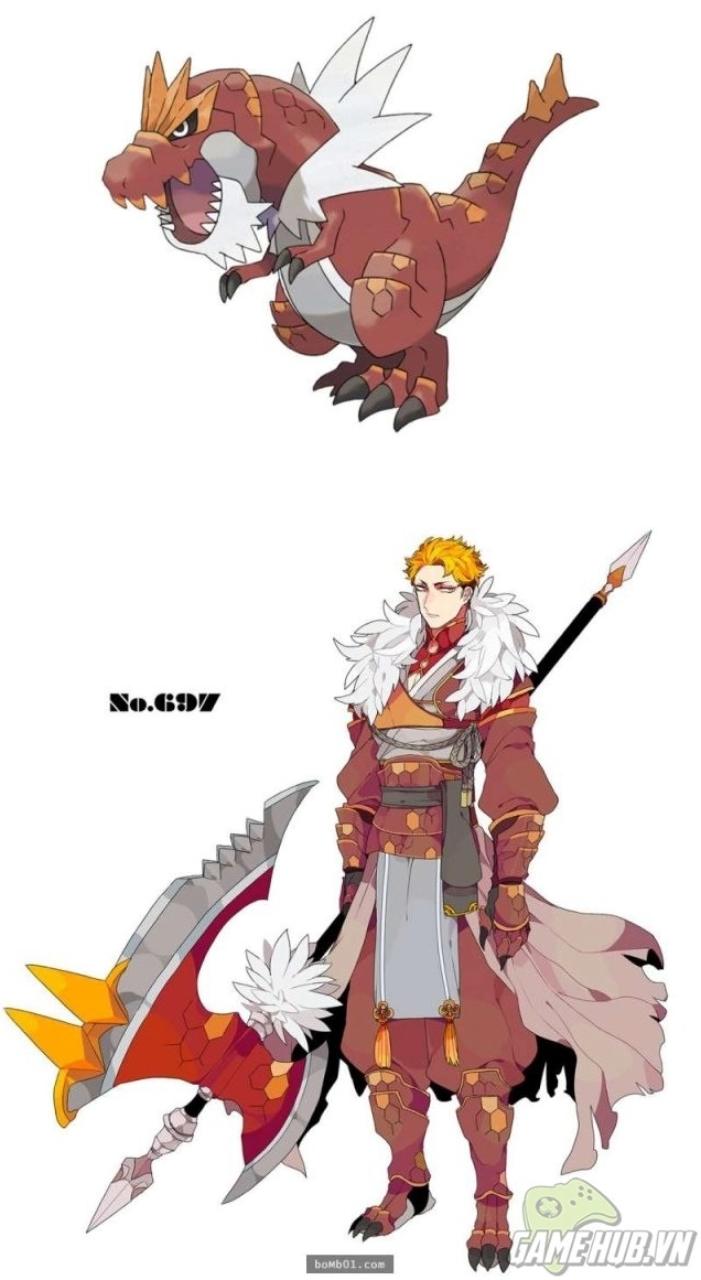 Hình ảnh Pokemon hóa soái ca tóc đỏ rực rỡ