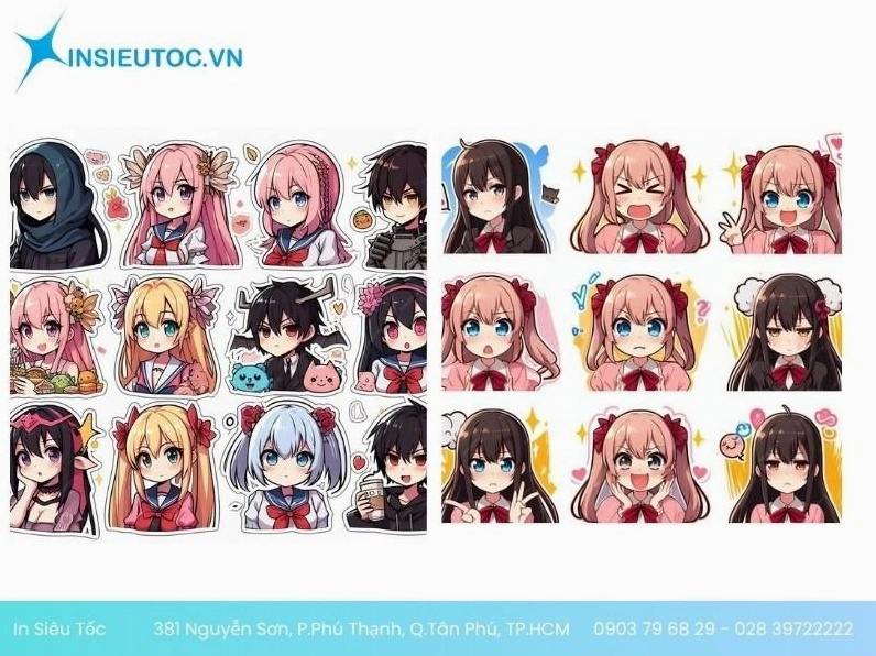 Hình ảnh sticker anime đáng yêu với biểu cảm ngộ nghĩnh