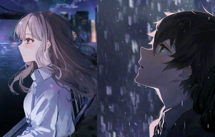Hình ảnh thiên thần anime đang buồn bã