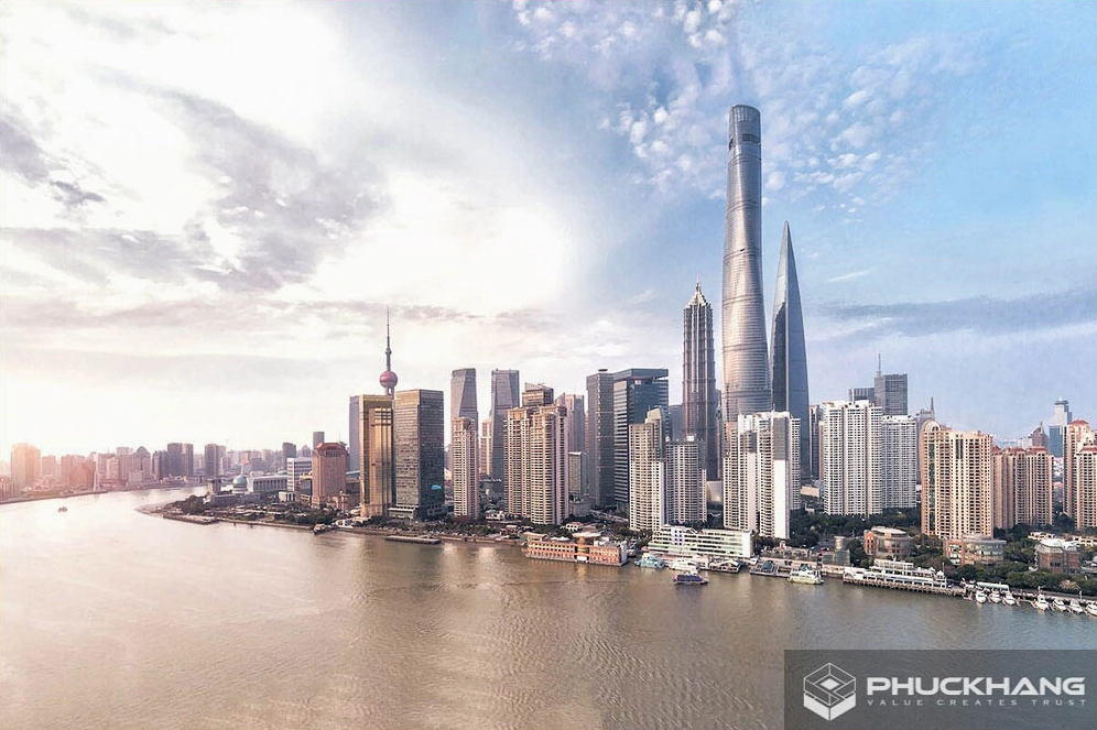 Hình ảnh tuyệt đẹp của tòa Tháp Thượng Hải lấp lánh ánh đèn