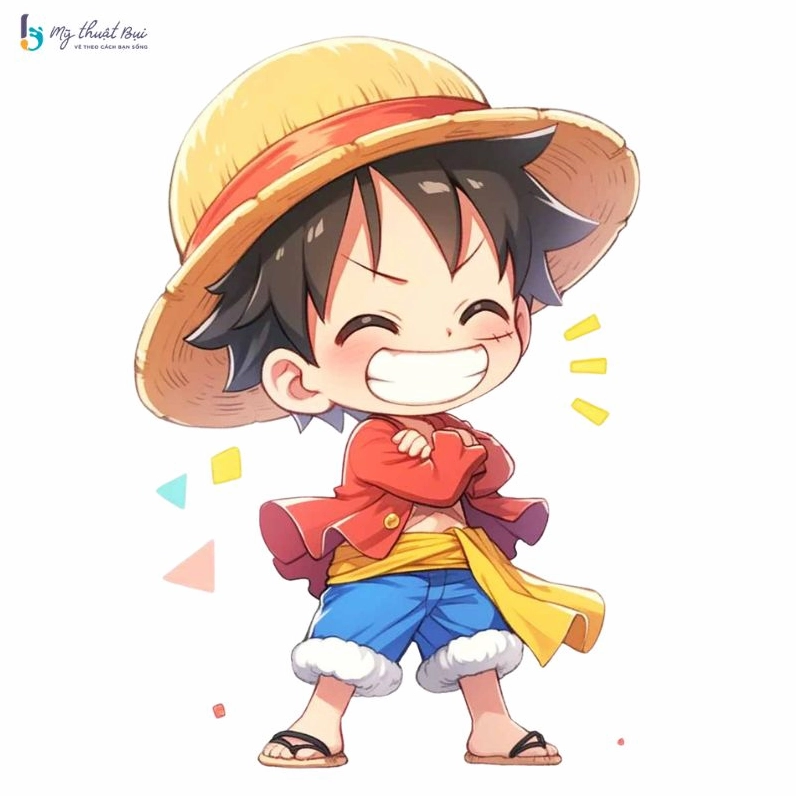 Hình anime chibi cute với động tác tạo dáng