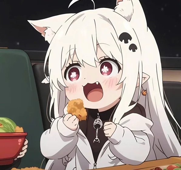 Hình anime chibi nữ cute mỉm cười nhẹ nhàng