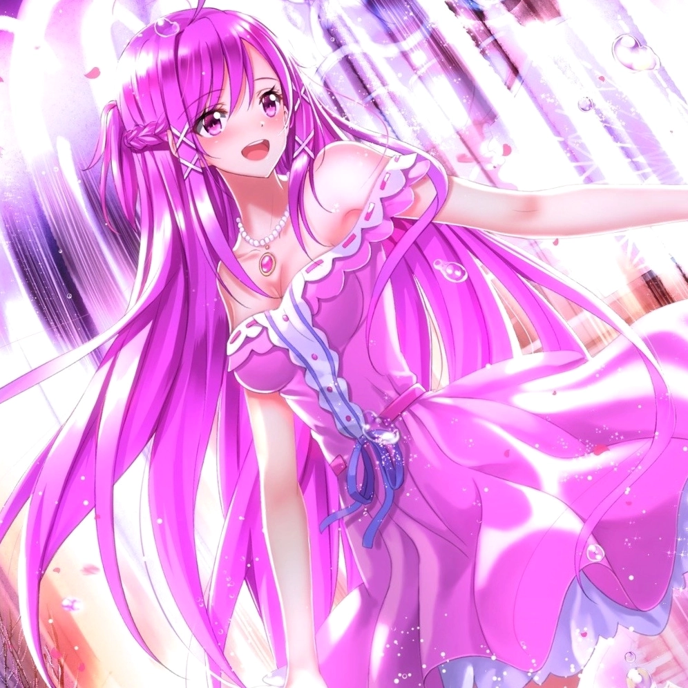 hình anime màu hồng nhẹ nhàng