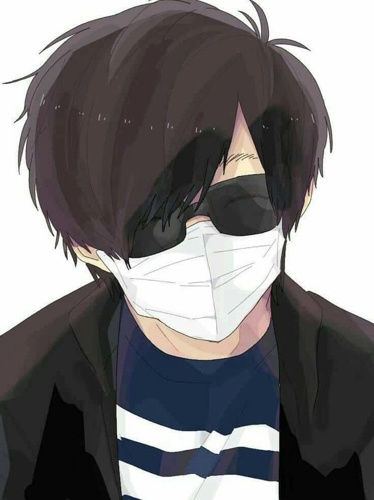 Hình Anime nam đeo khẩu trang lạnh lùng ngầu