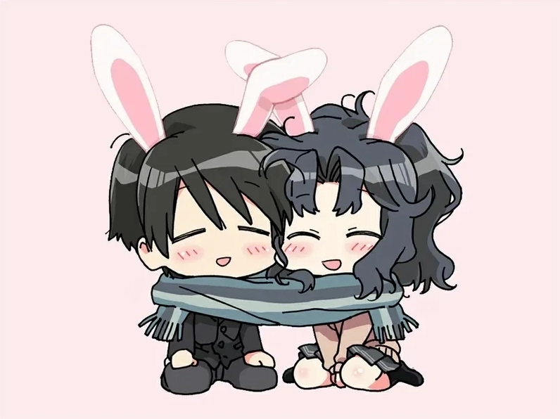 Hình chibi cặp đôi cute siêu xinh dành tặng người thương