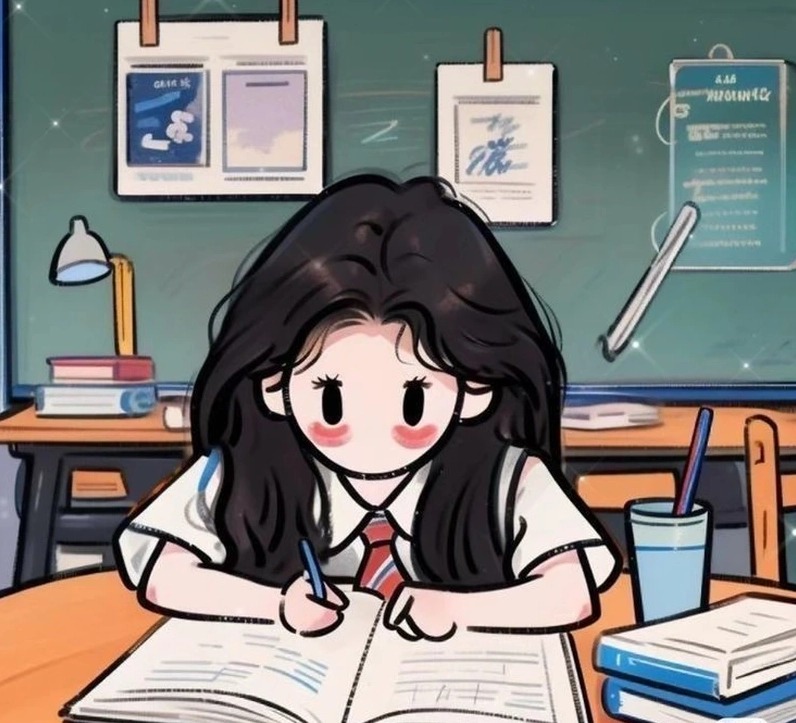 hình chibi học sinh nữ cute