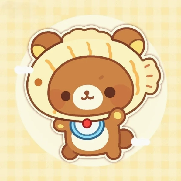 hình gấu chibi dễ thương mặc áo mưa