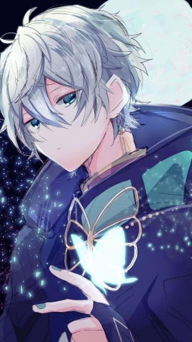 Hình nền anime nam ngầu cho điện thoại suy tư