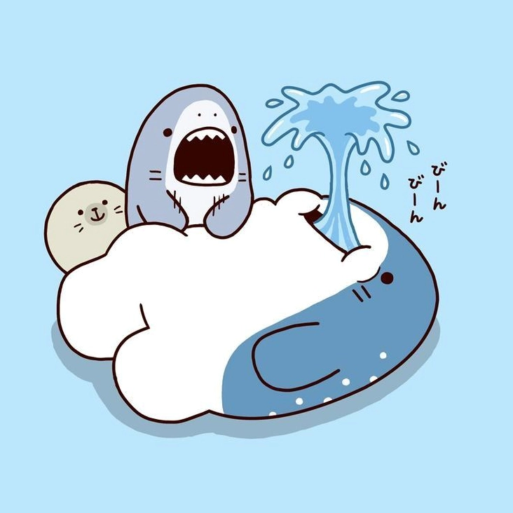 Hình nền cá mập dễ thương mang lại cảm giác vui vẻ và thoải mái