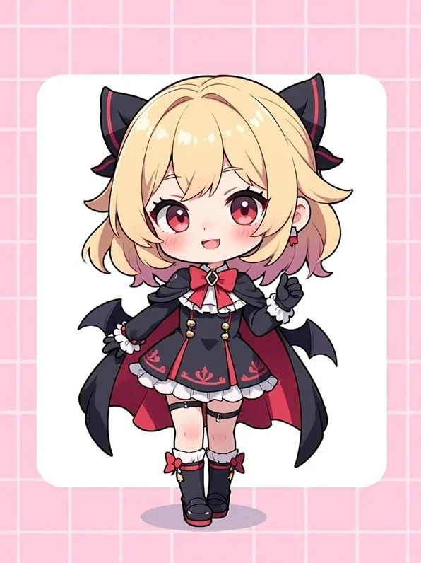 Hình nền đẹp cute nữ chibi với màu sắc pastel ngọt ngào