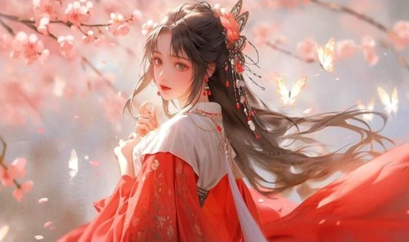 Hình nền máy tính anime cổ trang vẻ đẹp huyền bí quyến rũ