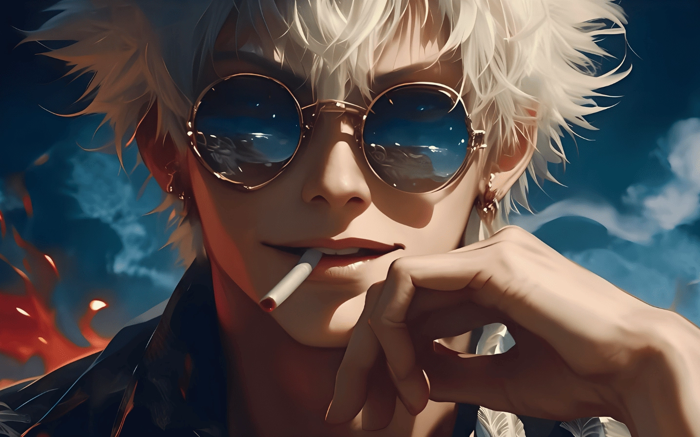 Hình nền Satoru Gojo toát lên vẻ bí ẩn khó đoán