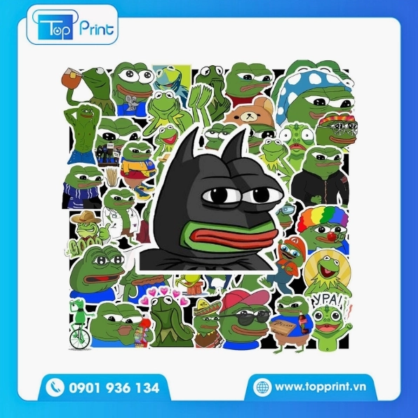 Hình sticker ếch xanh Pepe tấu hài cực mạnh
