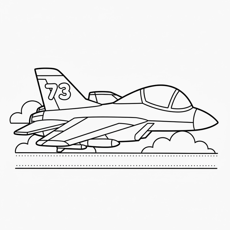 Hình tô màu máy bay quân sự siêu đẹp