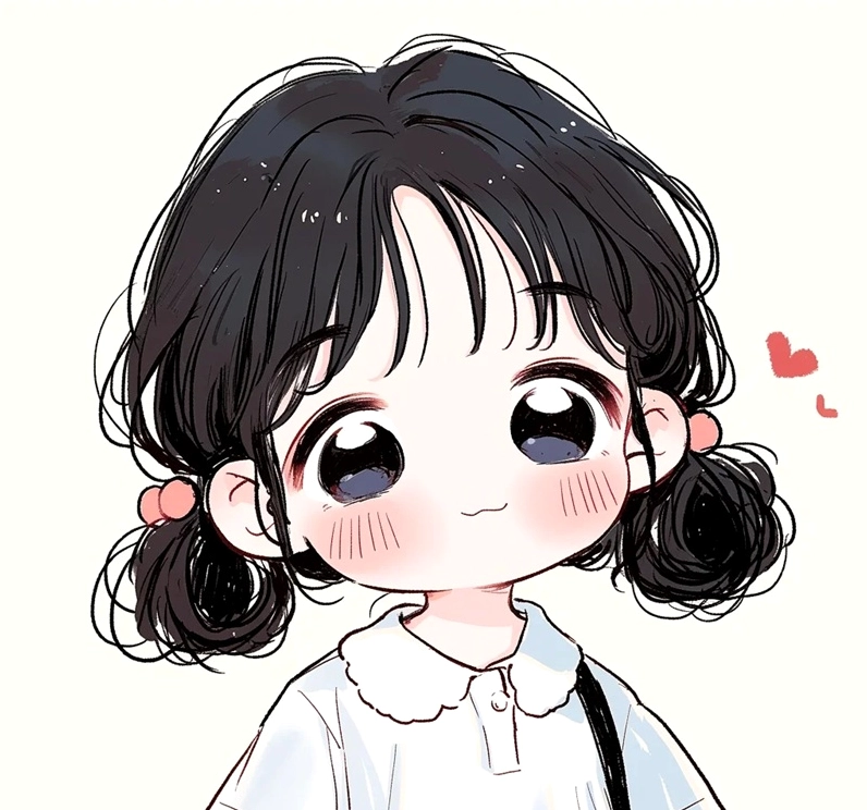 Hình vẽ chibi bé gái 1 đơn giản dễ thương