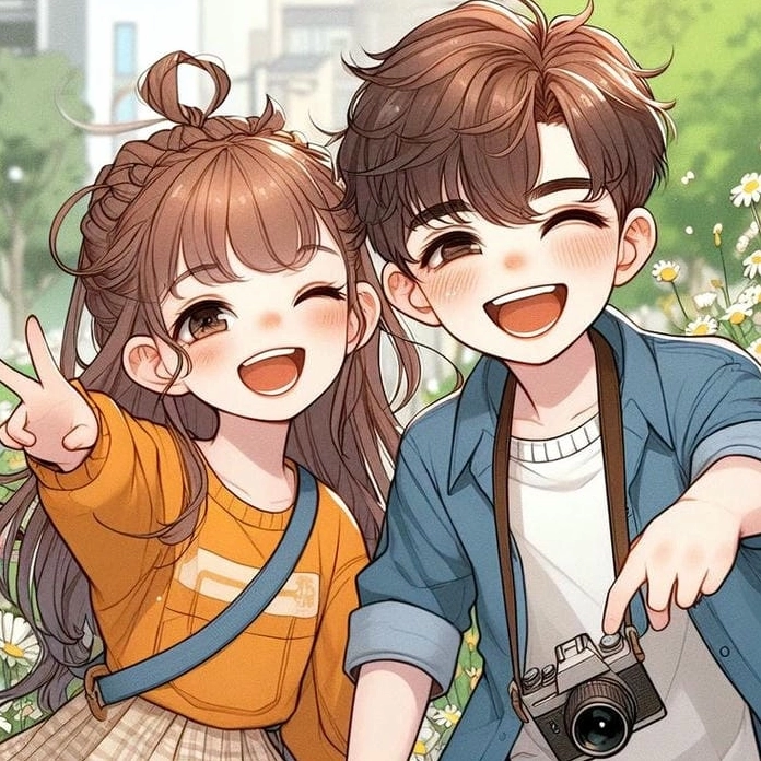 Hình vẽ chibi cặp cực đáng yêu dành cho bạn