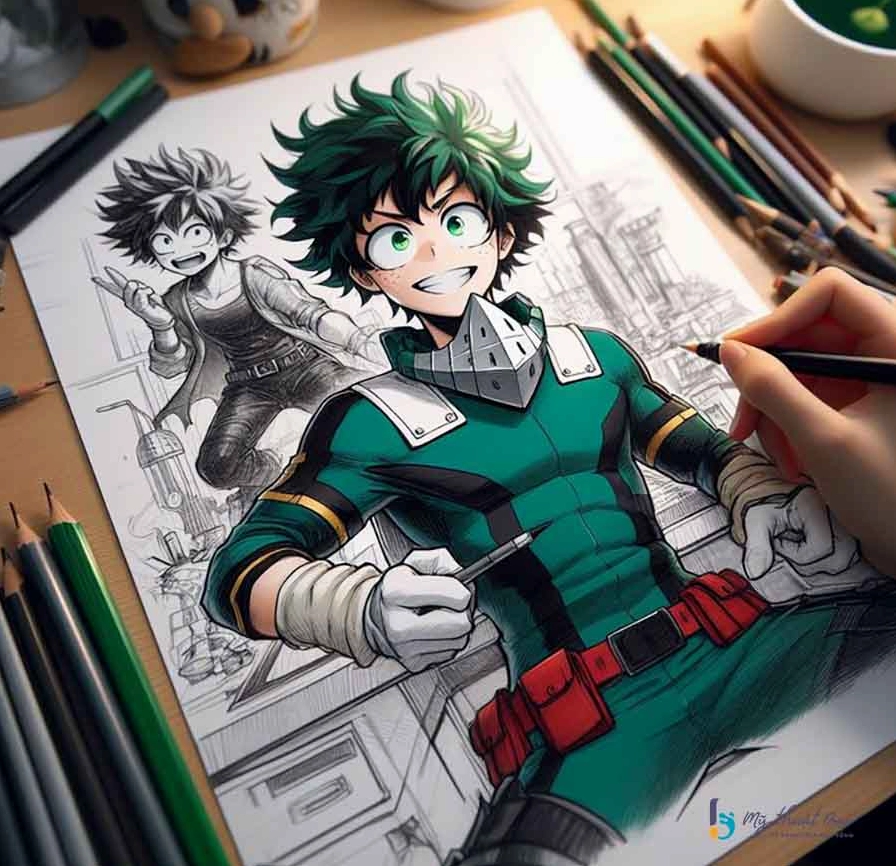 Hình vẽ nhân vật anime mang phong cách ngầu và đơn giản