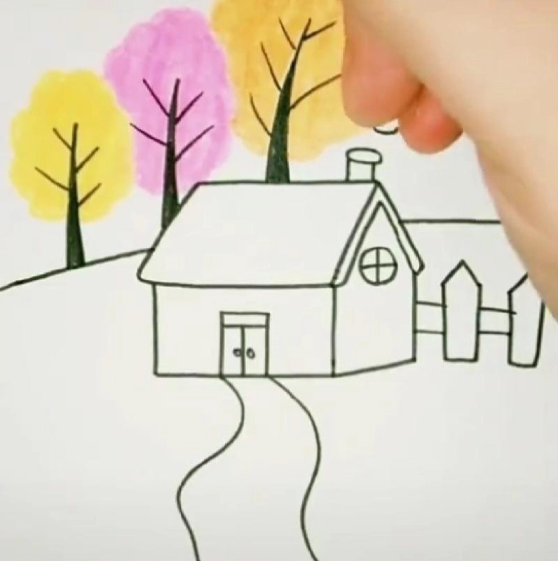 Hướng dẫn in và tô màu tranh phong cảnh sắc nét tại nhà