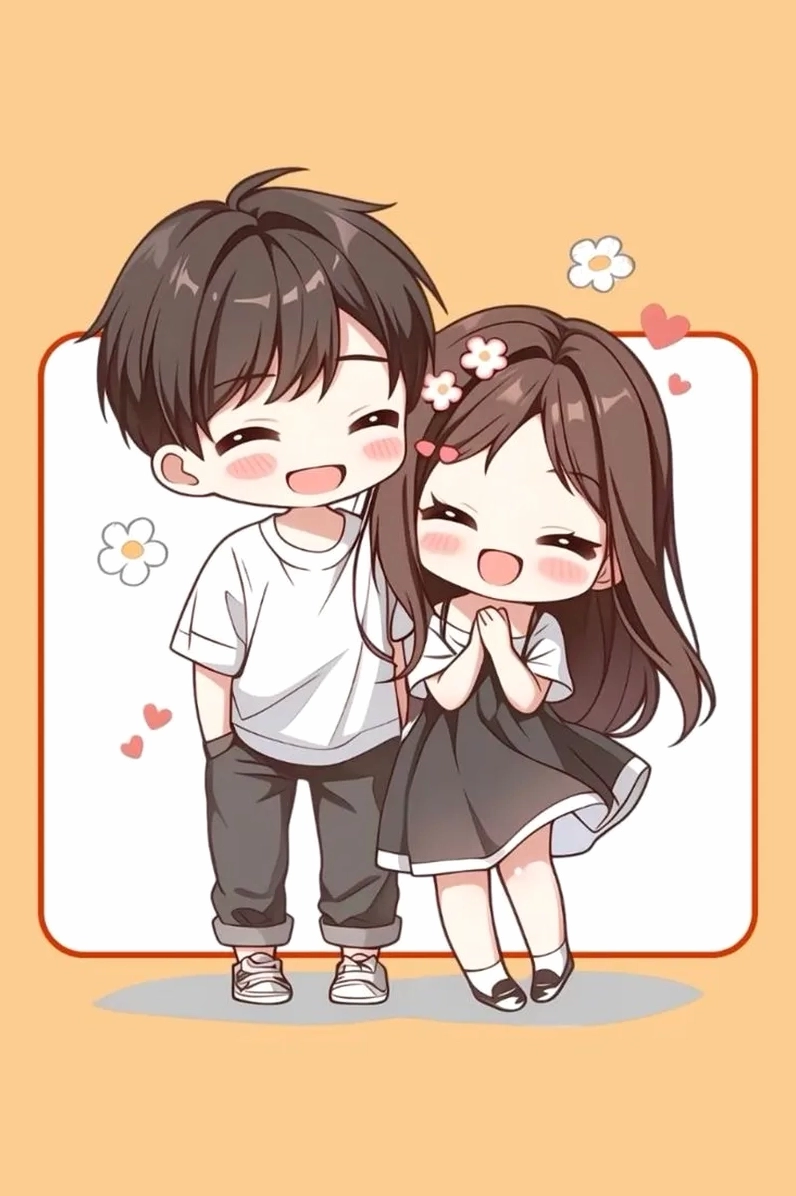 Khám phá bộ hình chibi cặp đôi dễ thương đáng yêu