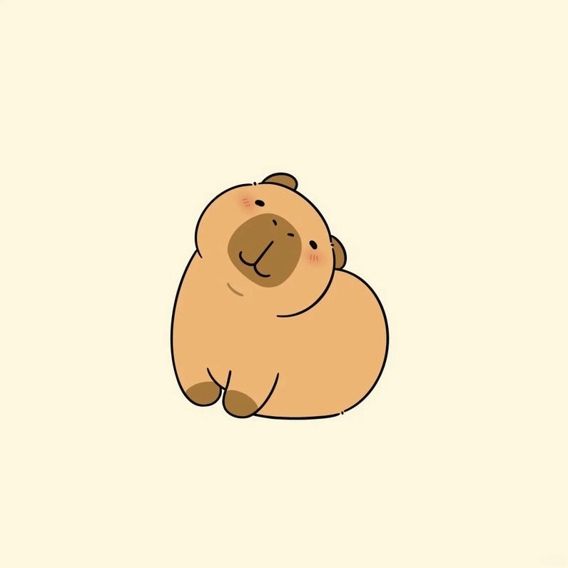 Khám phá về capybara chibi đáng yêu đang nhắm mắt thư giãn