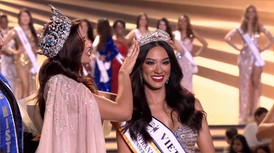 Khoảnh khắc Kim Duyên xuất sắc giành danh hiệu Á hậu 2 tại cuộc thi Hoa hậu Siêu quốc gia 2022