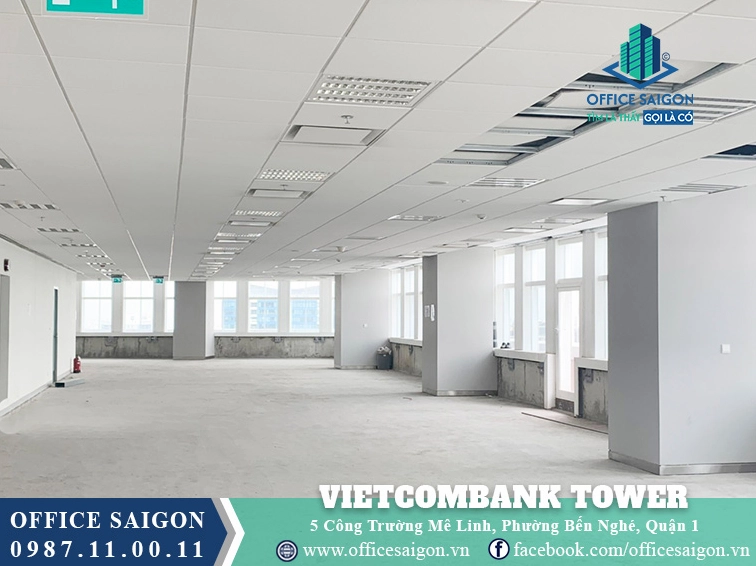 Không gian mặt bằng rộng rãi của tòa nhà Vietcombank Tower