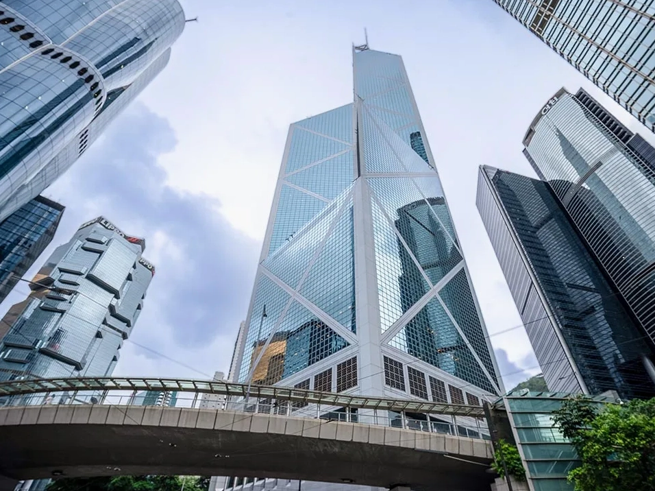 Kiến trúc độc đáo của Bank of China Tower thu hút mọi ánh nhìn