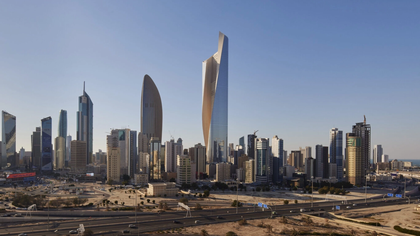 Kiến trúc uốn lượn kỳ ảo của tháp Al Hamra