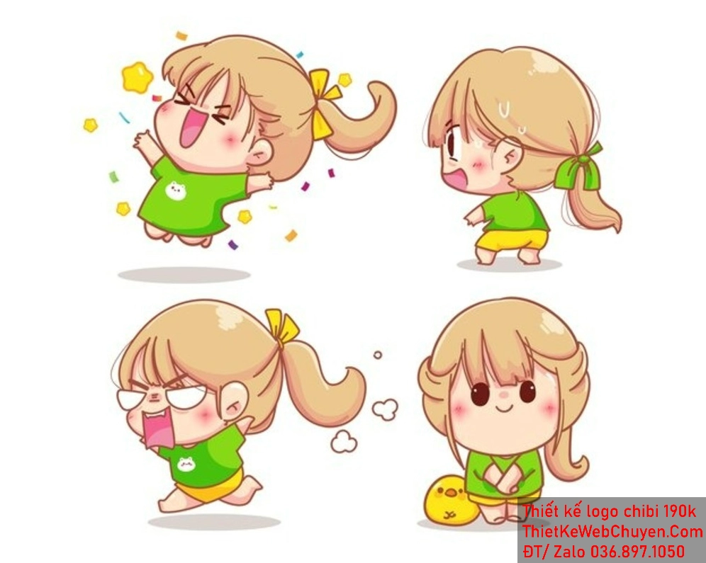 Logo Chibi bé gái đáng yêu có thể tạo ra sự tương tác tích cực và kích thích sự quan tâm từ khách hàng
