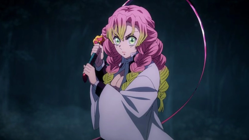 Luyến trụ mitsuri kanroji rực sáng trong đêm đen