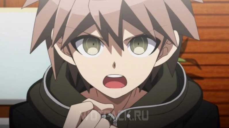 Makoto Naegi với ánh mắt đầy hi vọng