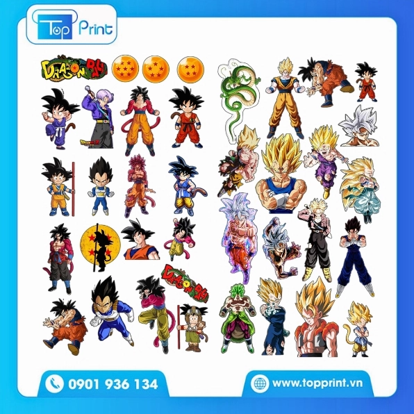 Mẫu sticker anime chibi in decal trang trí cửa sổ cực xinh